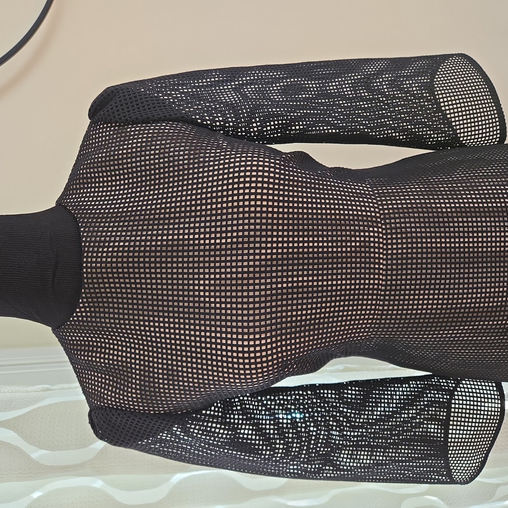 Charo Ruiz Ibiza 1989 mesh dress CARDOBA with pockets